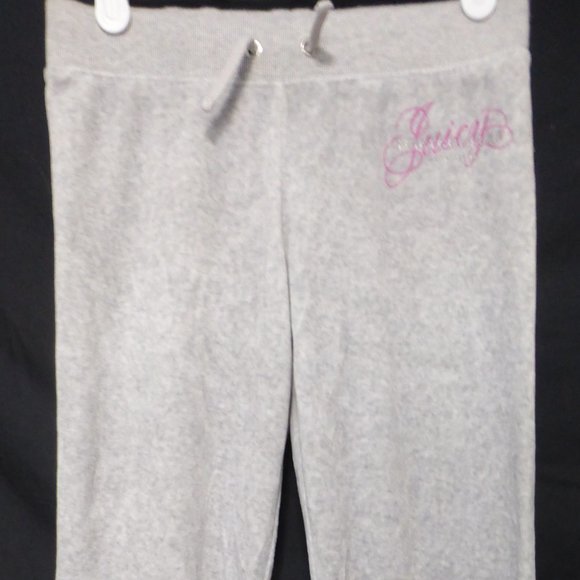 JUICY COUTURE, size 7, grey soft fleece sweatpants